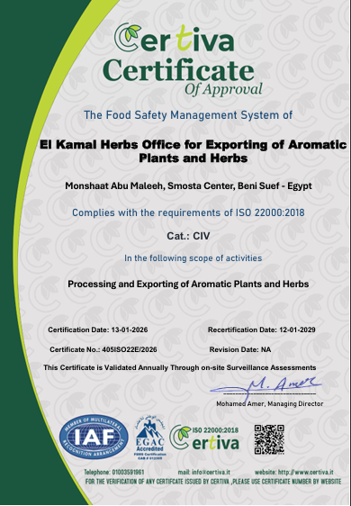 ISO 22000 Certificate